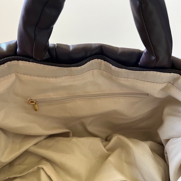 Shiraleah Puffy Tote-Brown - Picture 9 of 10